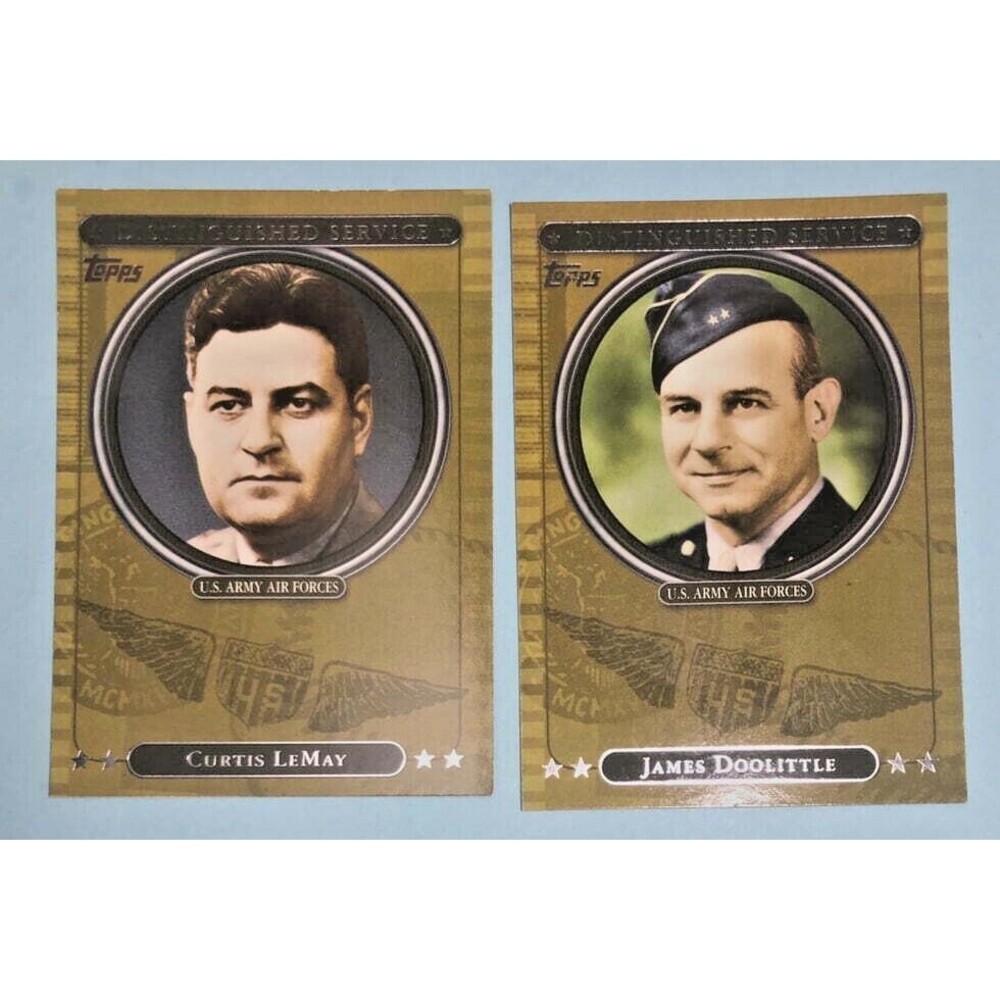 2007 Topps Distinguished Service DOOLITTLE & LeMAY US Army Air ,2 Cards #DS16&17